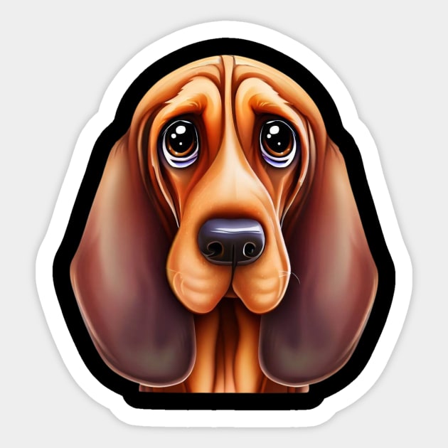 Fur-ever Bloodhound Sticker by Art By Mojo